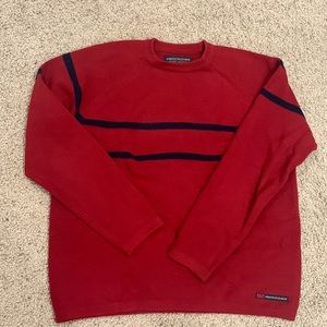 Abercrombie and Fitch red and navy sweater